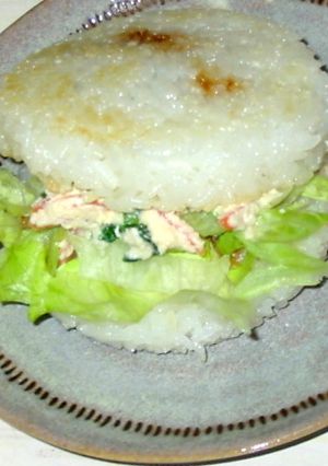白和えアレンジ②和カフェ風ライスバーガー-レシピのメイン写真