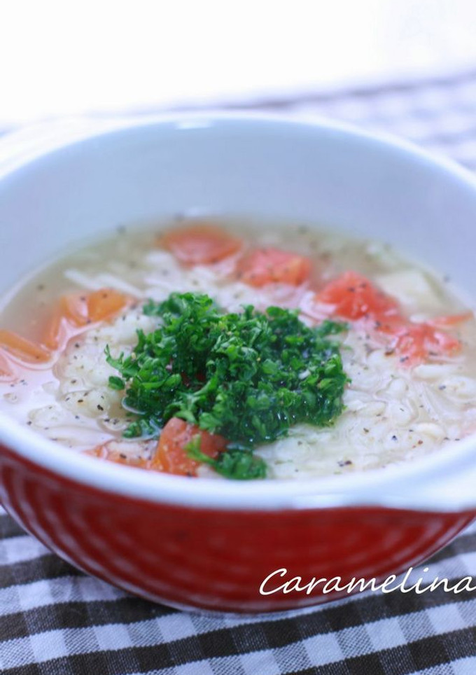 押し麦とトマトのスープ-レシピのメイン写真