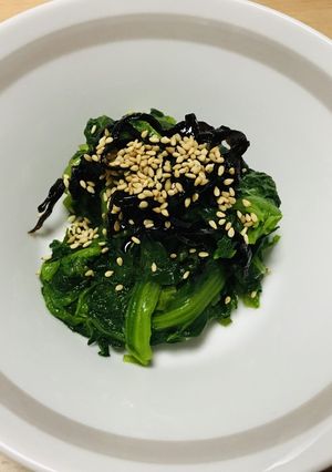ほうれん草のおひたし しそ昆布乗せ-レシピのメイン写真