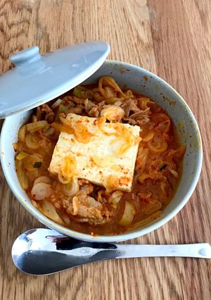 電子レンジで韓国風肉豆腐-レシピのメイン写真