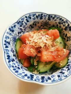 トマト きゅうり 胡麻 ごま油和え-レシピのメイン写真