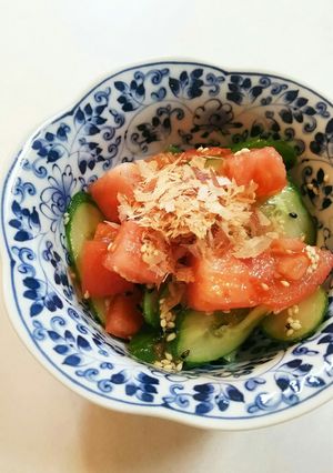 トマト きゅうり 胡麻 ごま油和え-レシピのメイン写真
