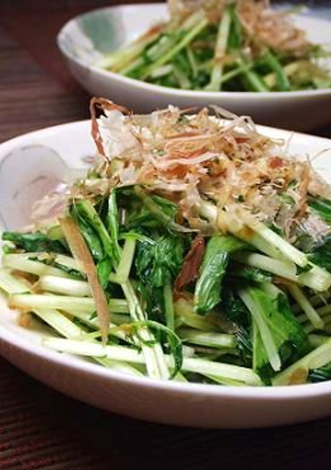 水菜のみょうが風味おかかあえ-レシピのメイン写真