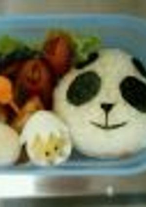 簡単　パンダ弁当-レシピのメイン写真