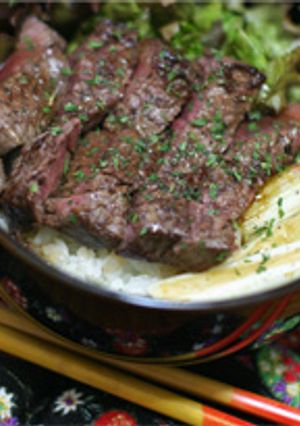 ステーキ丼-レシピのメイン写真