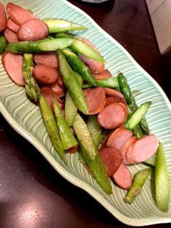 アスパラとウインナー炒め-レシピのメイン写真