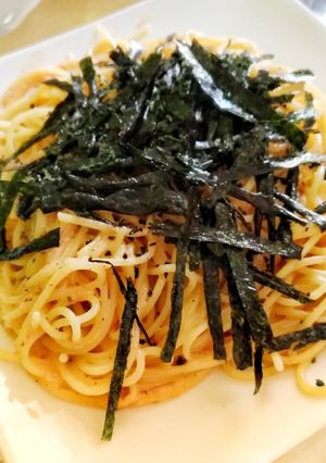 「あかり」を使って明太クリームパスタ-レシピのメイン写真