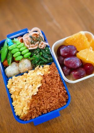 卵と鶏そぼろの2色丼弁当-レシピのメイン写真