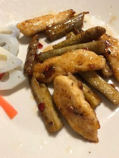 5分 ごぼうと鶏の甘辛炒め お弁当にも♡-レシピのメイン写真