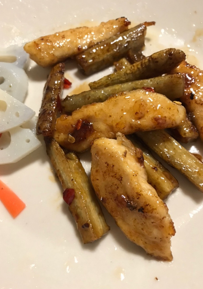 5分 ごぼうと鶏の甘辛炒め お弁当にも♡-レシピのメイン写真