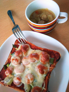 朝食に!簡単!!ピザトースト-レシピのメイン写真