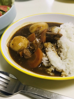 後味濃いめのポークカレーを圧力鍋でつくる-レシピのメイン写真