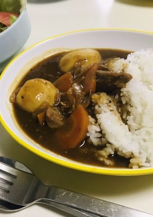 後味濃いめのポークカレーを圧力鍋でつくる-レシピのメイン写真