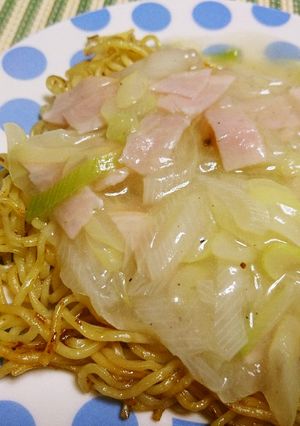 休日ランチに♫簡単ネギ塩あんかけ焼きそば-レシピのメイン写真