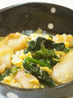 ほうれん草と麩の卵とじ♪美味しいお出汁♪-レシピのメイン写真