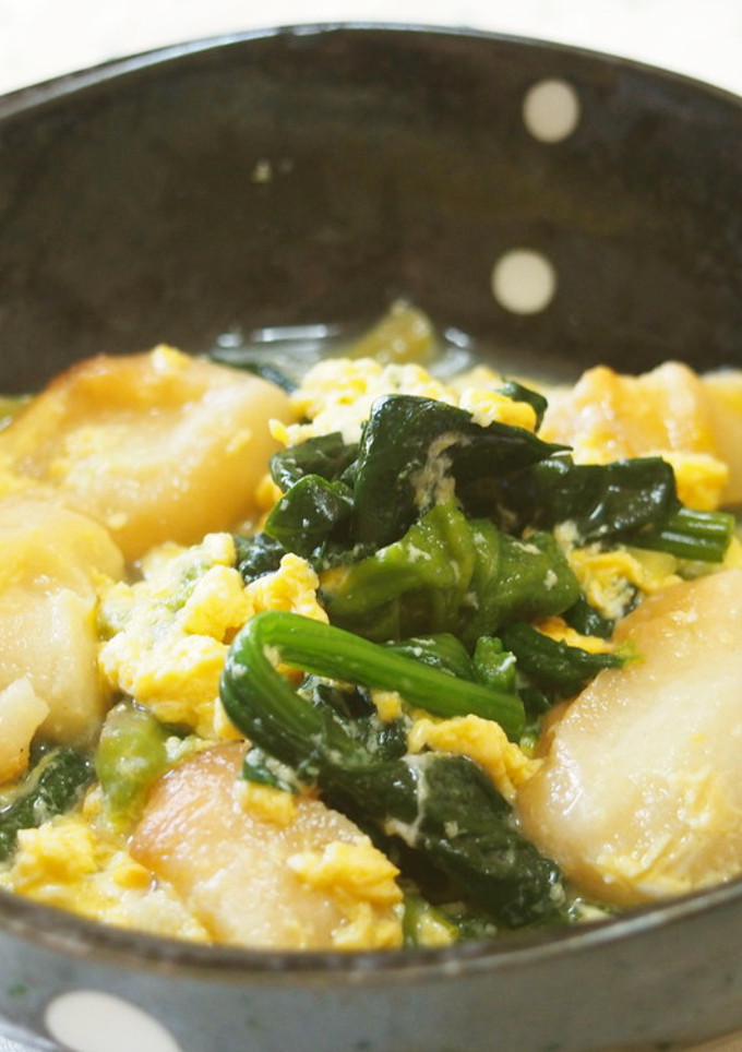 ほうれん草と麩の卵とじ♪美味しいお出汁♪-レシピのメイン写真