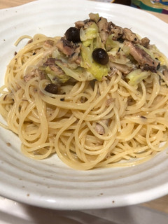 鯖缶のガーリックパスタ-レシピのメイン写真