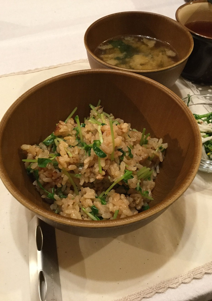 豆苗とシーチキンの炊き込みご飯-レシピのメイン写真