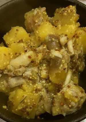 豚肉とさつま芋のハニーマスタード炒め-レシピのメイン写真