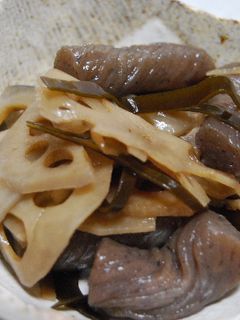 レンコンとこんにゃくの甘辛煮-レシピのメイン写真