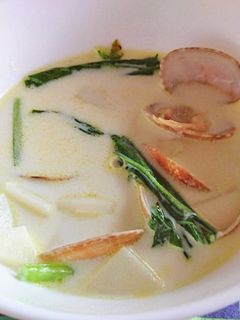 鉄分たっぷり!かぶとあさりのミルクスープ-レシピのメイン写真