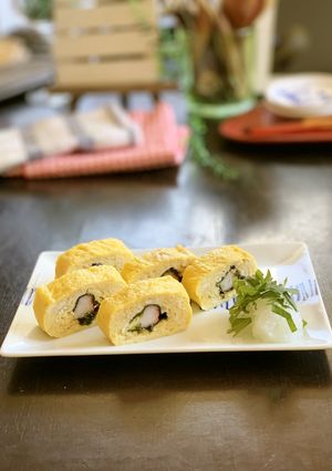 カニカマ入り出汁巻卵焼き-レシピのメイン写真