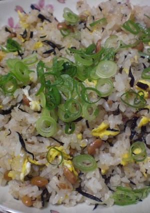 納豆とひじきでチャーハン-レシピのメイン写真