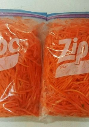 カラフル！時短用ニンジン千切り冷凍保存-レシピのメイン写真