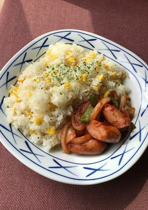 フライパン1つ☆コーンライスワンプレート-レシピのメイン写真