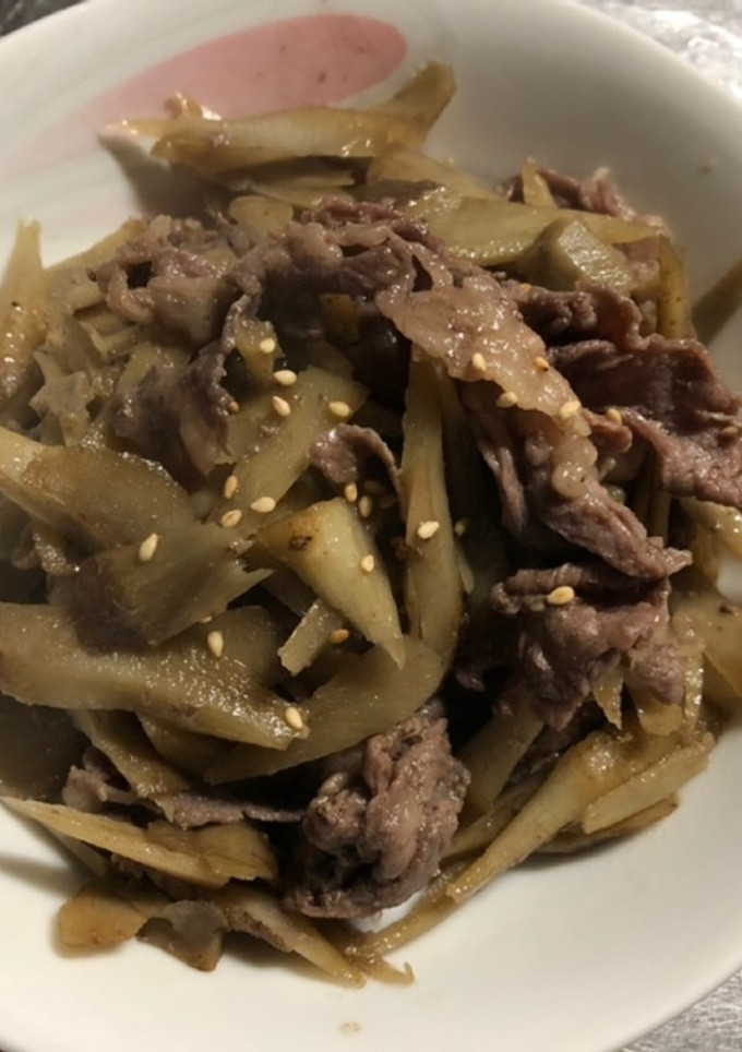 牛肉とごぼうの炒め煮-レシピのメイン写真