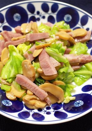 ハムとキャベツのアンチョビソース炒め-レシピのメイン写真