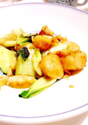 ホタテとチンゲンサイの炒め物-レシピのメイン写真