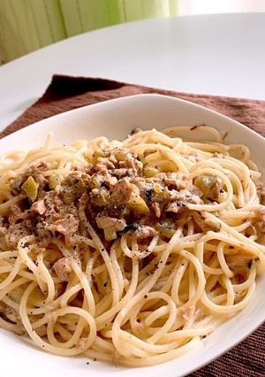 鯖とピクルスのクリームパスタ-レシピのメイン写真