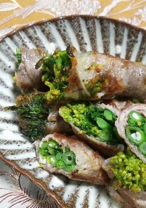 菜の花の肉巻き-レシピのメイン写真
