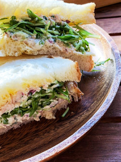 水菜たっぷりチキンサンド-レシピのメイン写真