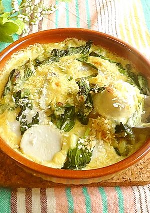 里芋とほうれん草のカレー風味グラタン-レシピのメイン写真