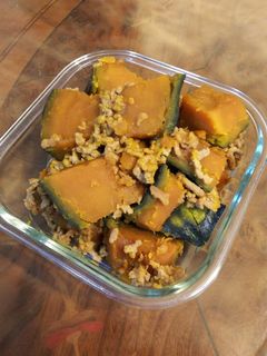ミンチとかぼちゃの煮物♪ૢ-レシピのメイン写真