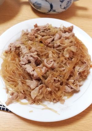 簡単！春雨と豚肉の炒め物-レシピのメイン写真