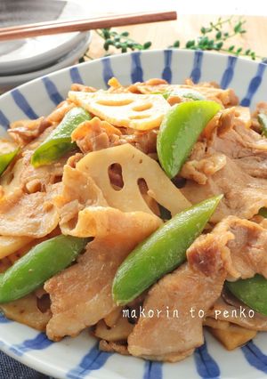 簡単＊豚こま肉とれんこんのオイスター炒め-レシピのメイン写真