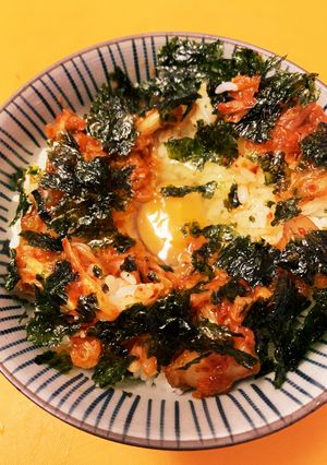 キムチと海苔の卵かけご飯-レシピのメイン写真