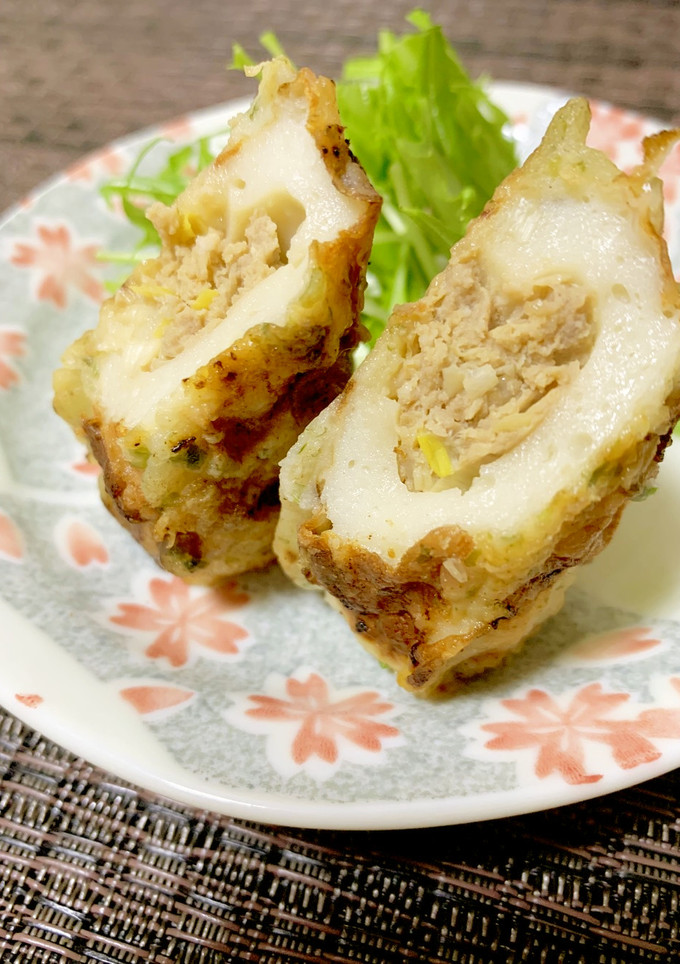 揚げない☆ちくわの磯部揚げ～肉みそ詰め～-レシピのメイン写真