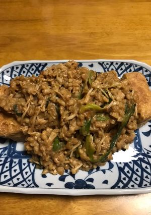 栃尾の油揚げ（もち麦入りネギ味噌）-レシピのメイン写真