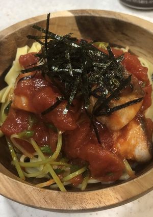 さわらのトマトパスタ(トマトから作る)-レシピのメイン写真