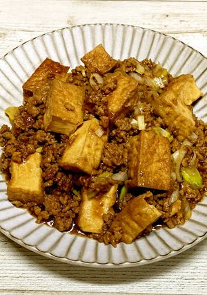 豚ひき肉と厚揚げのピリ辛あんかけ炒め♪-レシピのメイン写真