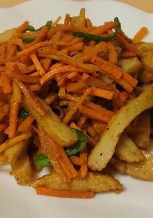 人参とさつま揚げの生姜醤油炒め-レシピのメイン写真