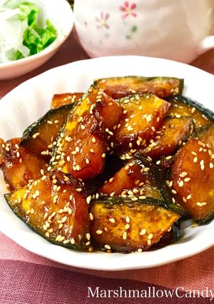 簡単！甘酢っぱい♡カボチャの照り煮♡-レシピのメイン写真
