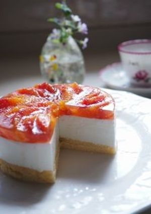 ブラッドオレンジヨーグルトムースのケーキ-レシピのメイン写真