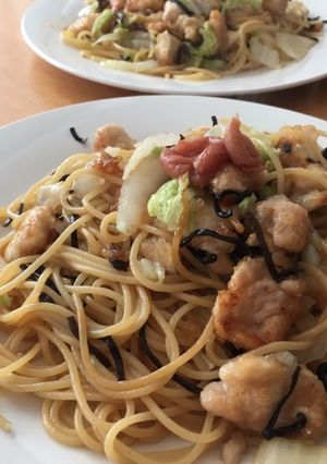 子供も大好き☆鶏胸肉と白菜の和風パスタ-レシピのメイン写真