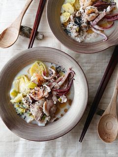 アーモンドミルクでチャンポン風うどん-レシピのメイン写真