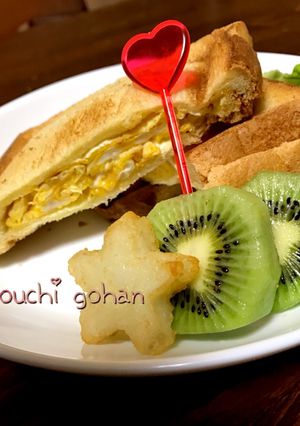 甘い誘惑のクレイジーたまごホットサンド-レシピのメイン写真